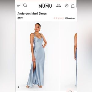 Show Me Your MuMu Anderson - Steel Blue Luxe Satin